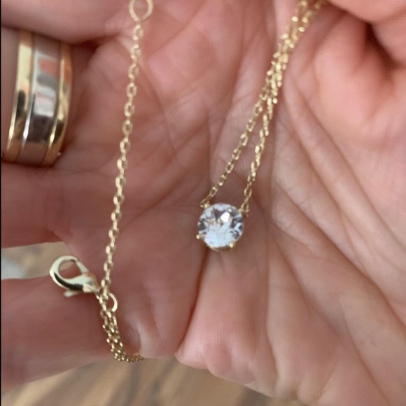 Swarovski 14k Gold Diamond Choker Necklace Women - Picture 8 of 8